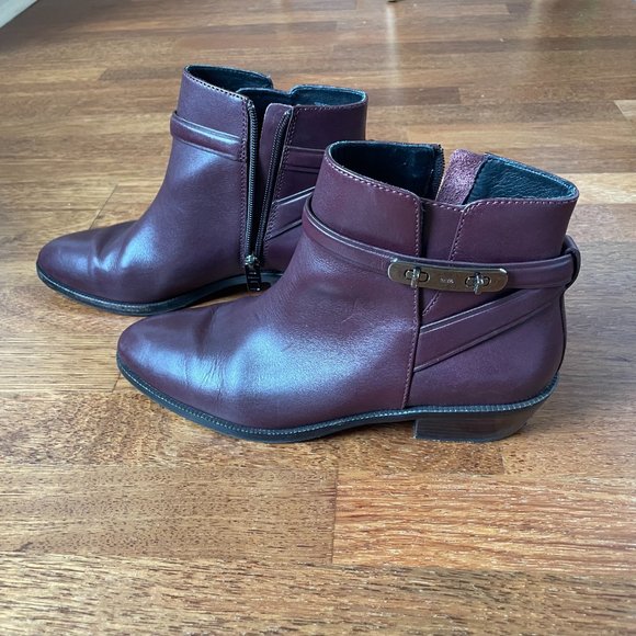 Coach Burgundy Booties - Great Condition! - Picture 4 of 9